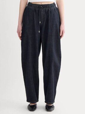 NWT Everlane The Drawstring Baggy Jean Colour Dark Indigo Women's Size Small